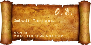Ombodi Marianna névjegykártya